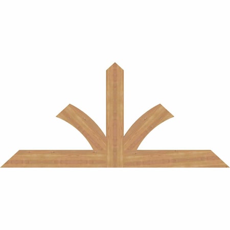 Ekena Millwork Richland Timber Gable Bracket, Western Red Cedar, 72"W x 33"H x 1 1/2"D x 5 1/2"F, 11/12 Pitch GBW072X33X0206RIC00SWR